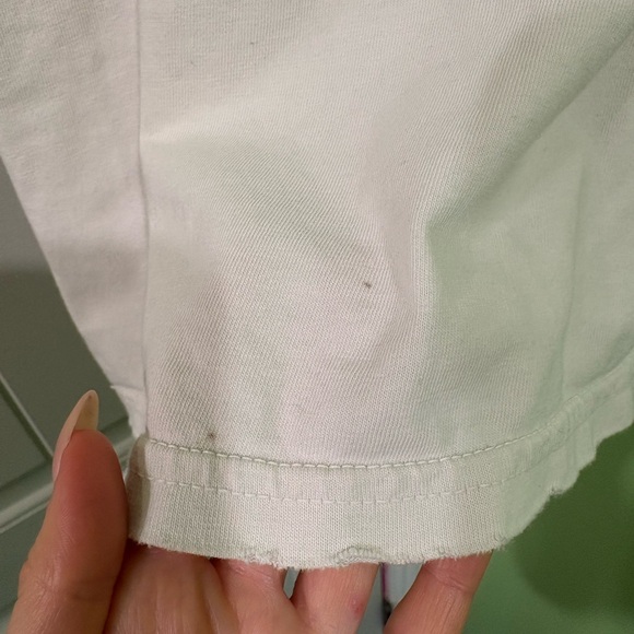 Y2K Vintage JUICY COUTURE single stitch basic white cotton velvet tee shirt Sm - Picture 6 of 8